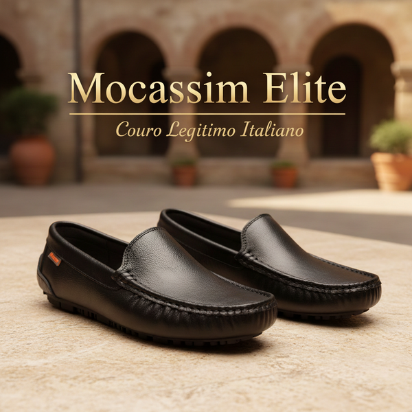 Mocassim de couro legitimo Elite