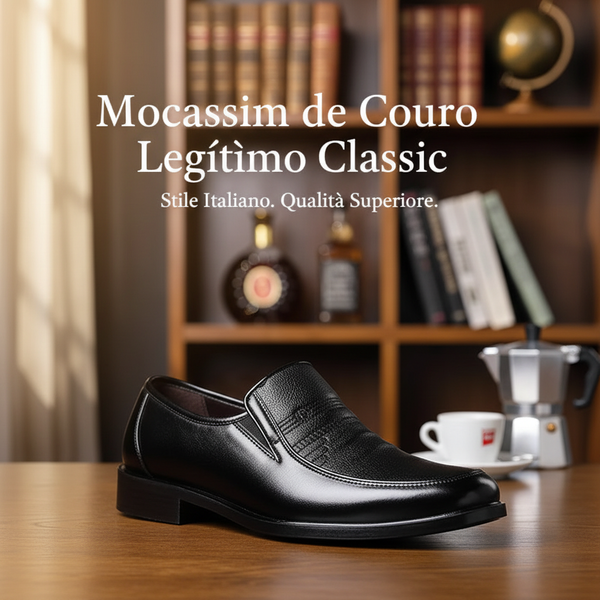 Mocassim de Couro Legitimo Classic